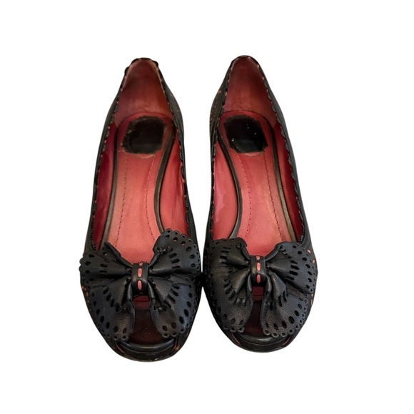 Dior Stilettos Size 38.5 Laser Cut Caprice Black Pink US Size 8.5 Peep Toe - Picture 2 of 11